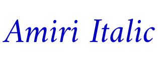 Amiri Italic Schriftart